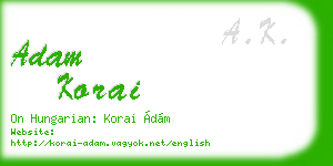 adam korai business card
