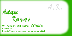 adam korai business card